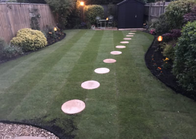 Garden at dusk